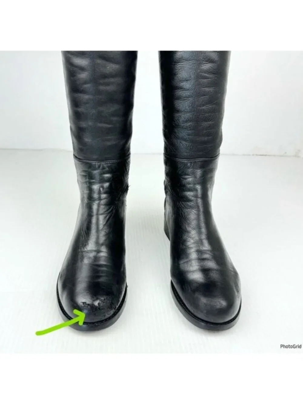Stuart Weitzman 5050 Over-The-Knee block heel Black Nappa Leather Boots 6.5